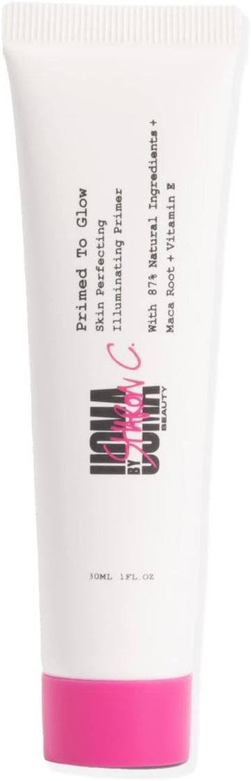 Uoma Face Primer Makeup By Sharon C - Primed To Glow Illuminating Make Up Primer. Energising Maca Root Skincare With Vitamin E, Highlighter Makeup Primer Foundation Base For Dewy Finish 30Ml