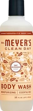 Mrs. Meyer'S Clean Day Moisturizing Body Wash For Women And Men, Biodegradable Shower Gel Formula Made With Essential Oils, Oat Blossom Scent, 16 Oz