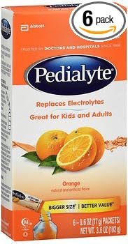 Pedialyte Orange Size 6Ct