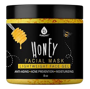 Pursonic Facial Mask Collection Of Black Charcoal, Red Clay & Honey Mask, Sourced From All Over The World For A Clean And Healthy Face, 8Oz(Honey Mask) : Beauty & Personal Care