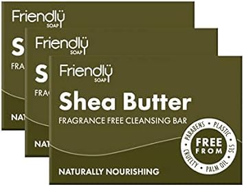 Friendly Soap Shea Butter Cleansing Bar, 3 Pack (3 x 95g Bars) : Amazon.co.uk: Beauty