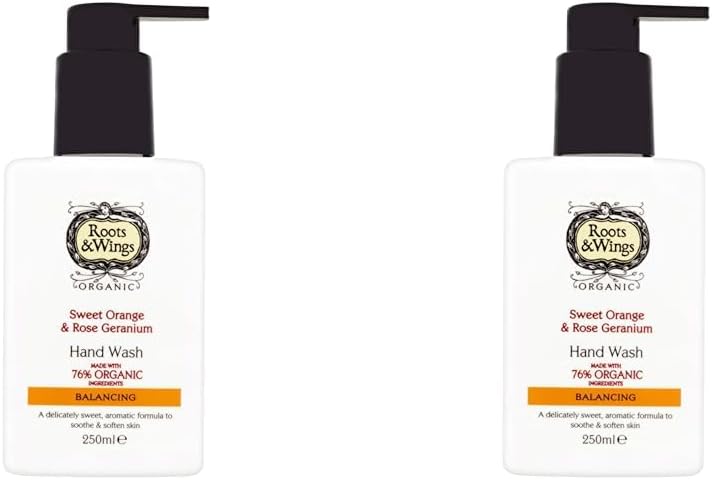 Roots & Wings Organic Balancing Sweet Orange And Rose Geranium Hand Wash 250Ml