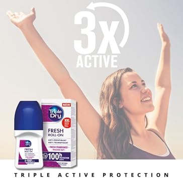 Triple Dry Women | With Charcoal Anti-Perspirant Roll On 50ml | 72-Hour Protection Against Excessive Sweating | Fights Odour | Triple Active Formula | Clinically Proven | Female (Pack of 2) : Amazon.co.uk: Beauty