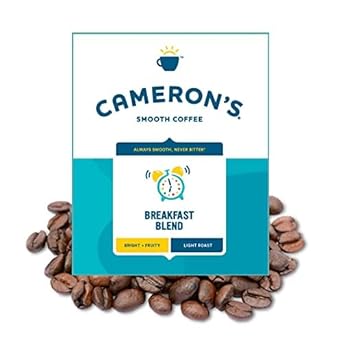 Cameron's Coffee Roasted Whole Bean Coffee, Organic Breakfast Blend, 4 Pound, (Pack of 1)
