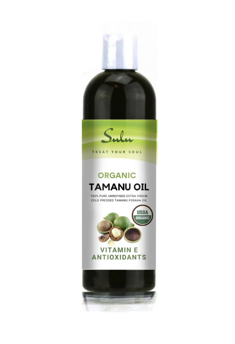 Sulu Organics 100% Pure Usda Organic Cold Pressed Unrefined Tamanu Oil (8 Oz)