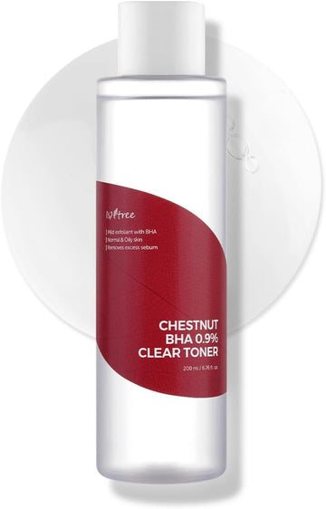 Isntree Chestnut Bha 0.9% Clear Toner 200Ml 6.76 Fl.Oz | Mild Exfoliant With Bha| Normal And Oily Skin | Helps To Remove Excess Sebum