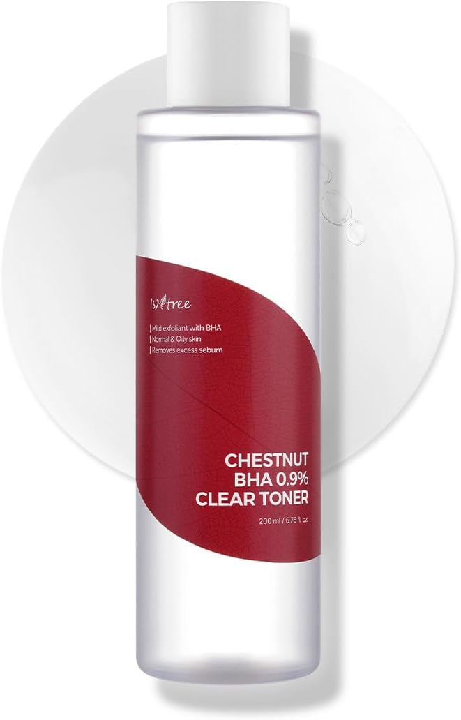 Isntree Chestnut Bha 0.9% Clear Toner 200Ml 6.76 Fl.Oz | Mild Exfoliationg Toner With Bha | Normal And Oily Skin | Pore Refining & Oil Control I Vegan Korean Skincare