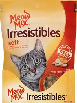 Meow Mix Irresistibles, Soft Cat Treats With White Meat Chicken, 3-Ounce Bag