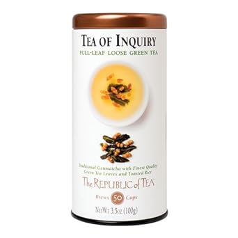 The Republic Of Tea, Tea Of Inquiry Full-Leaf Green Tea, 3.5 Ounces / 50-60 Cups