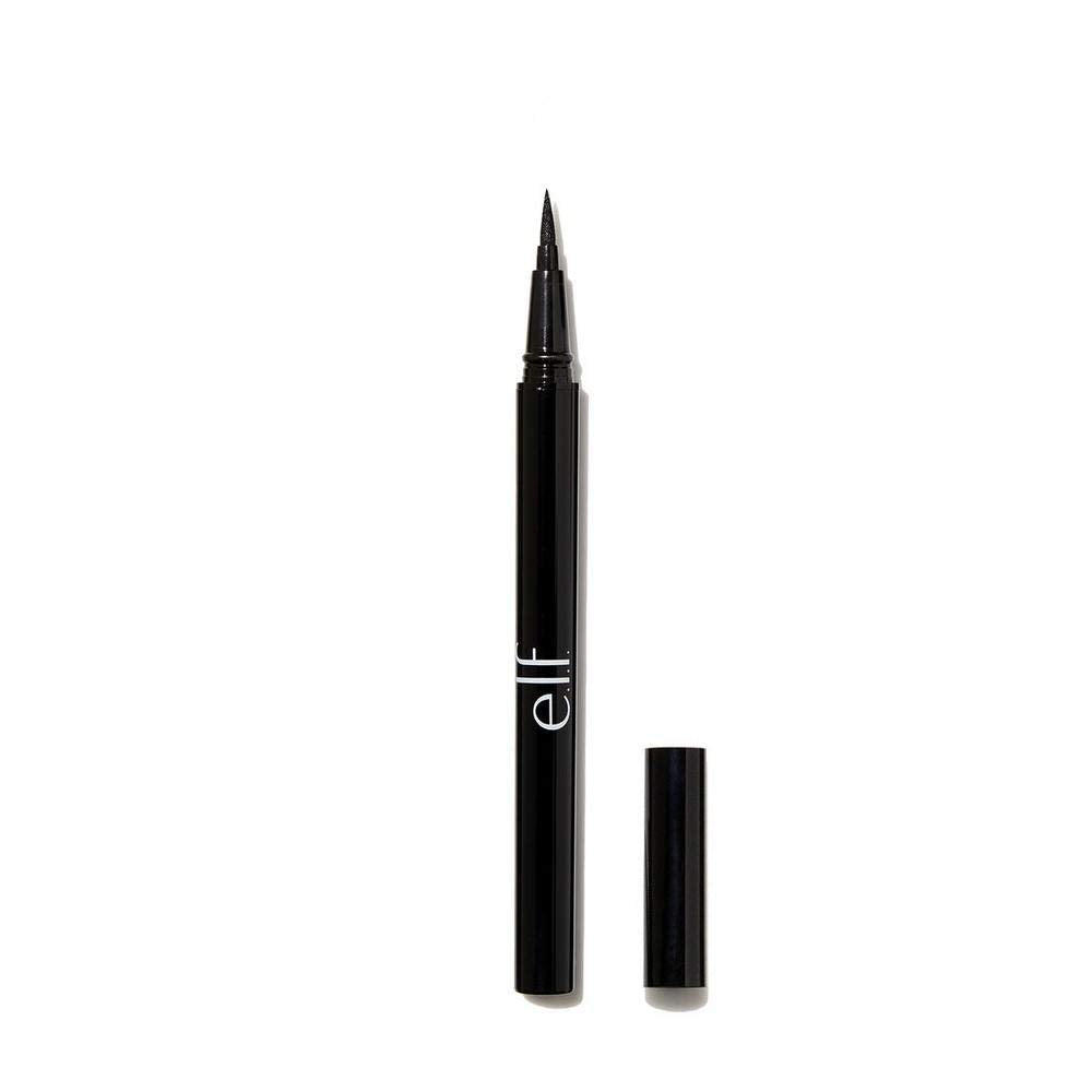 E.L.F. H2O Proof Eyeliner Pen, Felt Tip, Waterproof, Long-Lasting, High-Pigmented Liner For Bold Looks, Vegan & Cruelty-Free, Jet Black. 0.02 Fl Oz