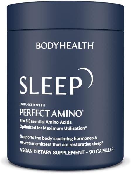 Bodyhealth Sleep, Healthy Sleep Ultra, Nighttime Sleep Aid, Sleep Supplements For Adults, 3 Mg Melatonin, Non Habit Forming Sleep Pills Enhanced With Perfectamino (90 Capsules)