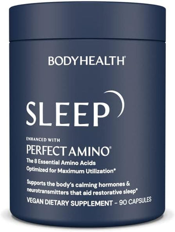 Bodyhealth Sleep, Healthy Sleep Ultra, Nighttime Sleep Aid, Sleep Supplements For Adults, 3 Mg Melatonin, Non Habit Forming Sleep Pills Enhanced With Perfectamino (90 Capsules)