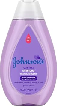 Johnson's Calming Baby Shampoo with Soothing NaturalCalm Scent, Hypoallergenic & Tear-Free Baby Hair Shampoo, Free of Parabens, Phthalates, Sulfates & Dyes, 13.6 fl. oz