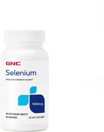 Gnc Selenium 100Mcg, 100 Tablets, Helps Build Antioxidant Enzymes