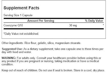 Swanson Coq10 30 30 Milligrams 120 Capsules