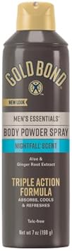 Gold Bond Men's Essentials Talc-Free Body Powder Spray 7 oz. Nightfall Scent Wetness Protection
