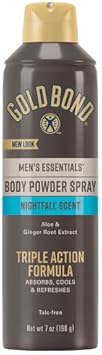 Gold Bond Men'S Essentials Talc-Free Body Powder Spray 7 Oz. Nightfall Scent Wetness Protection