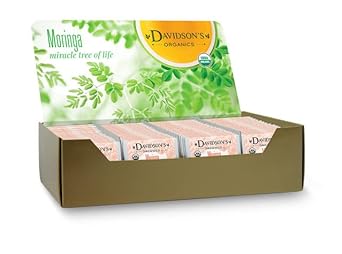 Davidson'S Organics, Moringa Mango Peach, 100-Count Individually Wrapped Tea Bags