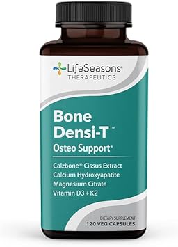 LifeSeasons - Bone Densi-T - Osteo & Calcium Support - Bone Mineral Density, Pliability & Healing - Skeletal Strength & Tissue Production - Calcium, Magnesium & Vitamin D - 120 Capsules