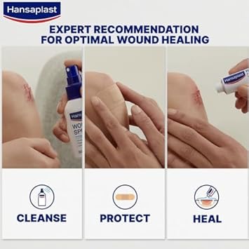 Hansaplast Universal Plasters (100 Strips), Dirt And Water Resistant Wound Plasters, Large Plaster Set With Strong Adhesion