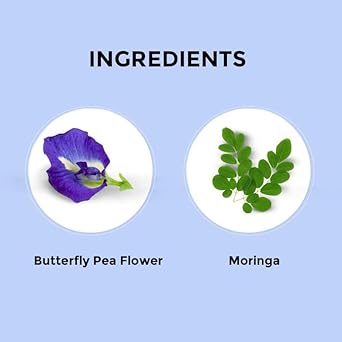 Blue Tea - Butterfly Pea Moringa Herbal Tea - 30 Tea Bags | Fathers Day Gift | Caffeine-Free | Vegan - Gluten Free - Non-Gmo | Eco-Conscious Tin Packaging