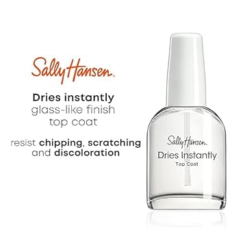 Sally Hansen Insta-Dri®, Dries Instantly Top Coat, Quick Dry, Long Lasting, Streak-Free Shine, Clear Nail Polish