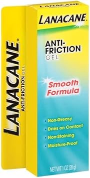 Lanacane Anti-Friction Gel, Soothing & Hypoallergenic Skin Moisturizer For All Skin Types, 1 Oz. : Health & Household