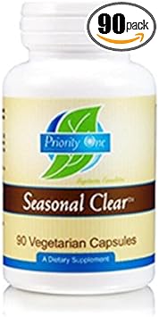 Priority One Vitamins Seasonal Clear 90 Vegetarian Capsules - Promotes Already Healthy histamine Levels Within The Normal Range.* : Health & Household