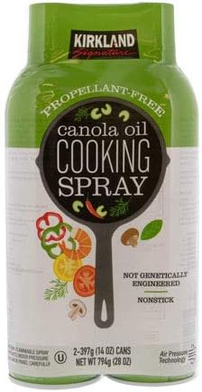 Kirkland Signature Canola Oil Cooking Spray Propellant Free - Pack Of 2 X 397G