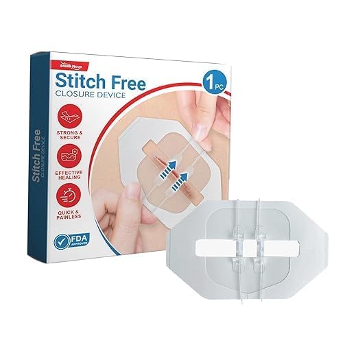 Emergency Stitches Bandage- Hospital-Grade Rapid Skin Closure for First Aid, Surgical Repair at Home and Outdoors