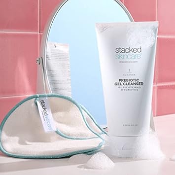 Stackedskincare Prebiotic Hydrating Gel Facial Cleanser - Gentle Face Wash For Sensitive & Dry Skin, Fragrance-Free Daily Cleanser For Women, 180Ml : Beauty & Personal Care