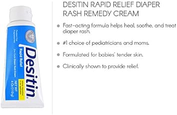 Desitin Daily Defense Baby Cream With Zinc Oxide To Treat, Relieve & Prevent Diaper Rash, Hypoallergenic, Dye, Phthalate & Paraben-Free, 4 Oz