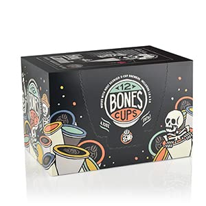 Bones Coffee Company Flavored Coffee Bones Cups Holy Cannoli Flavored Pods | 12ct Single-Serve Coffee Pods Compatible with Keurig 1.0 & 2.0 Keurig Coffee Maker