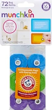 Munchkin® Arm and Hammer Diaper Bag Refills, 6 Pack, 72 Bags