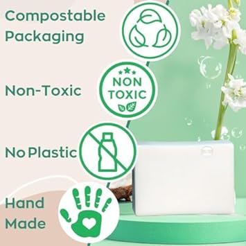 Green Llama Natural Dish Soap Bars - 4-Pack, Coconut Oil-Based, Fragrance-Free, Biodegradable Kitchen Soap | Eco-Friendly, Non-Toxic, Handmade Solid Dishwashing & Dishwasher Cleaner : Health & Household