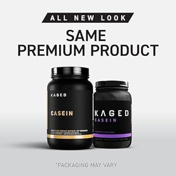 Kaged Premium Casein Protein Powder, Chocolate Peanut Butter, Micellar Casein, Banned-Substance Free Supplement, Build Muscle, Recover Faster, Kasein, 25 Servings : Health & Household