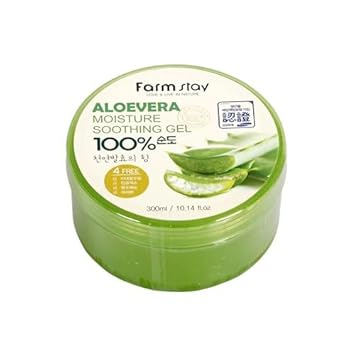 Farm Stay - Aloe Vera Moisture Soothing Gel 300 Ml For Men And Woman - 100% Aloe Vera For Dry Skin - Facial Treatment - Moisturisers - Day Care - Gels