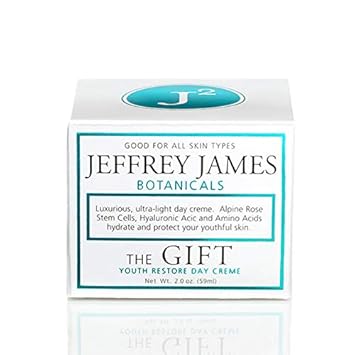 Jeffrey James Botanicals The Gift Moisturizer | Luxury Day Creme With Hyaluronic Acid & Alpine Rose Stem Cells 2 Oz : Beauty & Personal Care