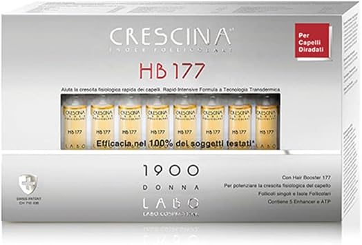 Crescina Transdermic Follicular Islands Hb 177 Hair Booster Treatment For Hair Regrowth 1900 Woman 40 Vials