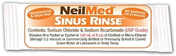 Neilmed's Sinus Rinse, Pediatric, Complete Saline Nasal Rinse Kit 60 Premixed Packets