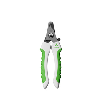 Andis 68575 Animal Nail Cutter for Small Breeds - Stainless Steel Blades with Sharp Efficiency - Designed for Repeated Use & Recommended by Pet Trainers – Medium Size & White/Green