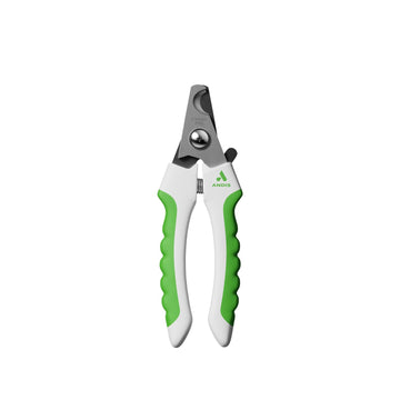 Andis 68575 Animal Nail Cutter For Small Breeds - Stainless Steel Blades With Sharp Efficiency - Designed For Repeated Use & Recommended By Pet Trainers – Medium Size & White/Green