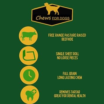 Chews for Dogs Premium Rawhide Chips – Natural Long Lasting Treats (8 Pounds)