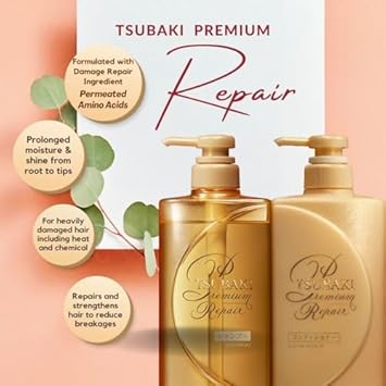 Tsubaki Premium Repair Shampoo And Conditioner Hair Care Set 490Ml+490MlNo Box