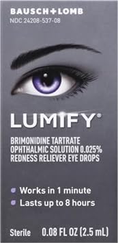 LUMIFY Redness Reliever Eye Drops 0.08 Ounce (2.5mL)