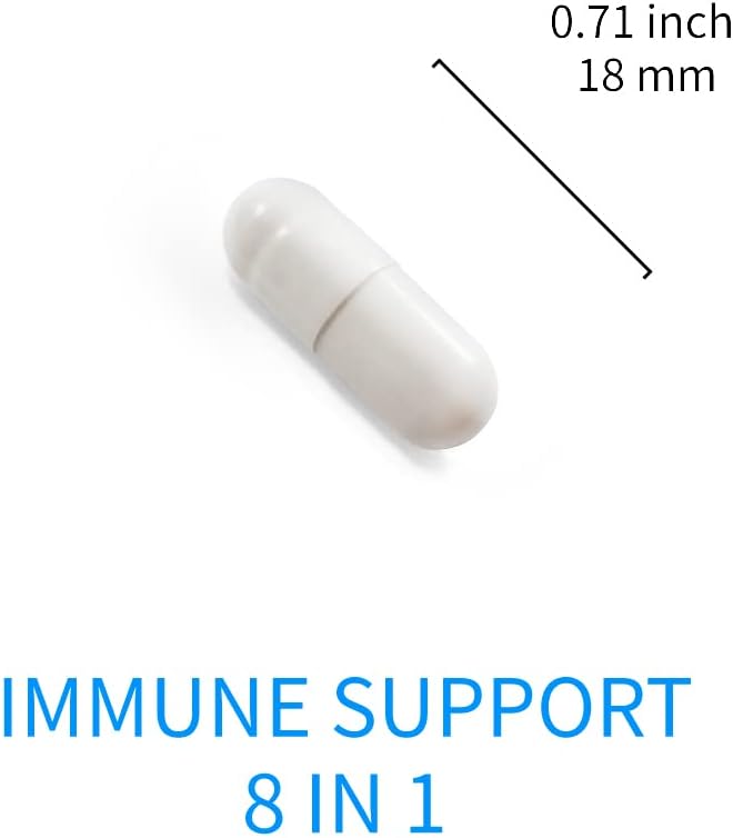 Lovita Immune Support 8 In 1, Elderberry With Zinc And Vitamin C, Vitamin D, Selenium & Echinacea, Andrographis, Siberian Ginseng - Immune Booster Supplement, 60 Vegetarian Capsules : Health & Household