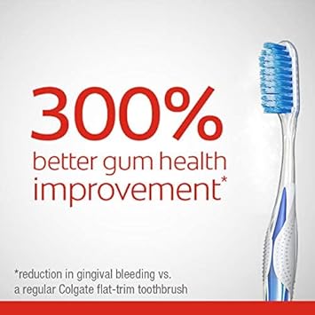 Colgate Gum Health Toothbrush, Extra Soft Toothbrush with Floss-Tip Bristles, 4 Pack