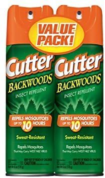 Cutter Backwoods Insect Repellent (2 Pack), Repels Mosquitos For Up To 10 Hours, 25% Deet, 6 Ounce (Aerosol Spray)