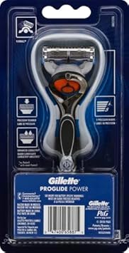 Gillette Proglide Power Razor For Men, 1 Gillette Power Razor Handle + 1 Blade Refill