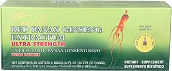 Prince Of Peace Red Panax Ginseng Extractum Ultra Strength, 30 Bottles, 0.34 Fl. Oz. Each – Brain Boosting Supplement – Red Panax Ginseng Shots